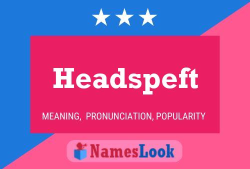 Headspeft 名字海报