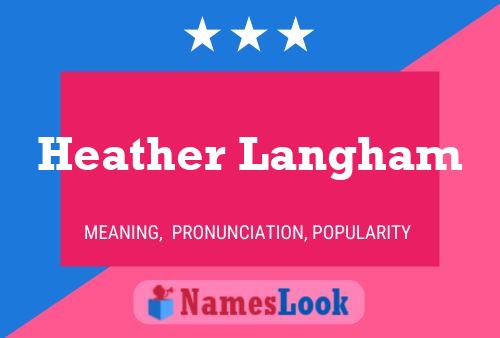 Heather Langham 名字海报