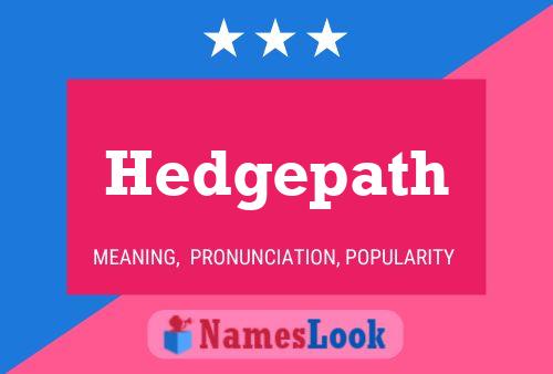 Hedgepath 名字海报