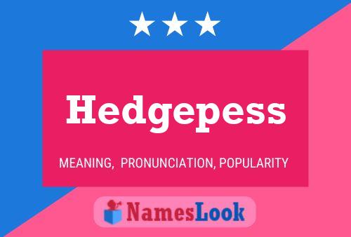 Hedgepess 名字海报