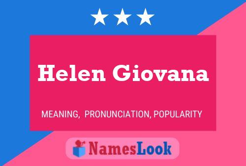 Helen Giovana 名字海报