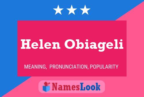 Helen Obiageli 名字海报