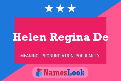 Helen Regina De 名字海报