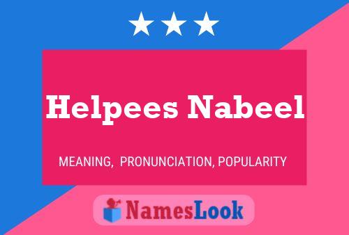 Helpees Nabeel 名字海报