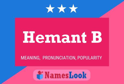 Hemant B 名字海报