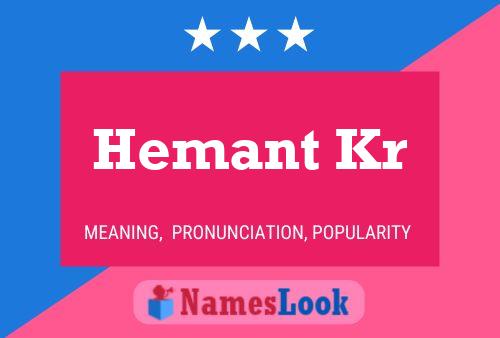 Hemant Kr 名字海报