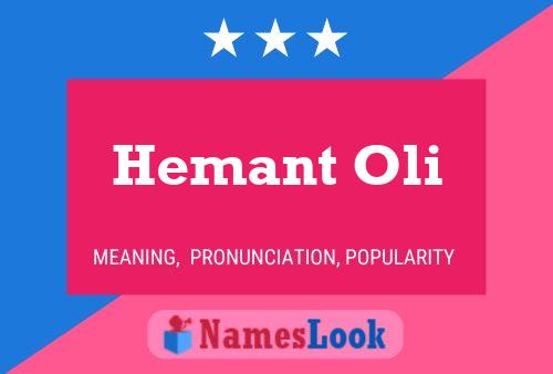 Hemant Oli 名字海报