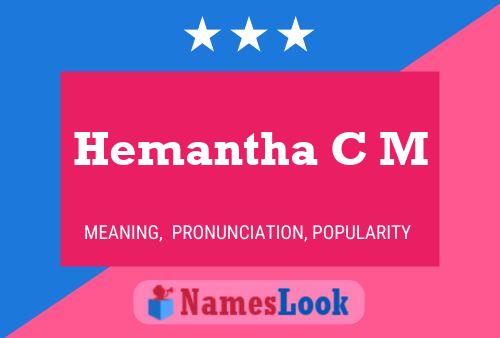 Hemantha C M 名字海报