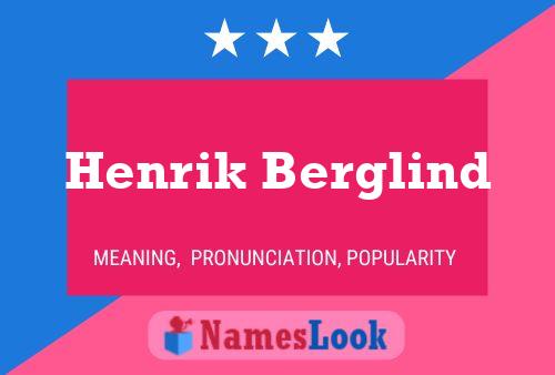 Henrik Berglind 名字海报