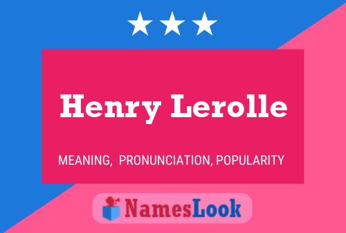 Henry Lerolle 名字海报