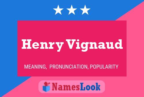 Henry Vignaud 名字海报