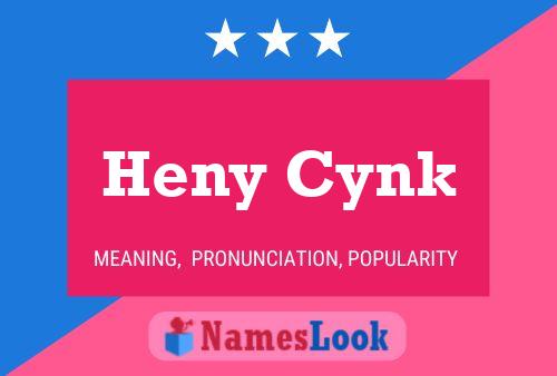 Heny Cynk 名字海报