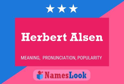 Herbert Alsen 名字海报