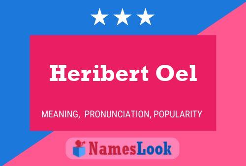 Heribert Oel 名字海报