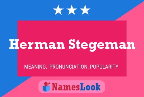 Herman Stegeman 名字海报