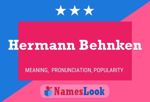 Hermann Behnken 名字海报