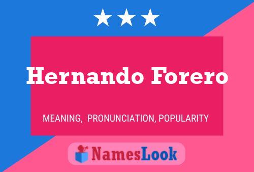 Hernando Forero 名字海报