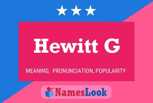 Hewitt G 名字海报