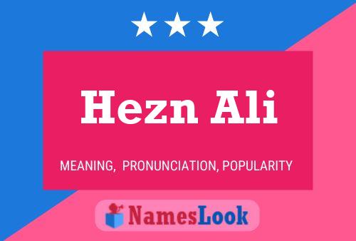 Hezn Ali 名字海报