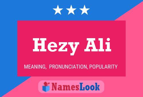 Hezy Ali 名字海报