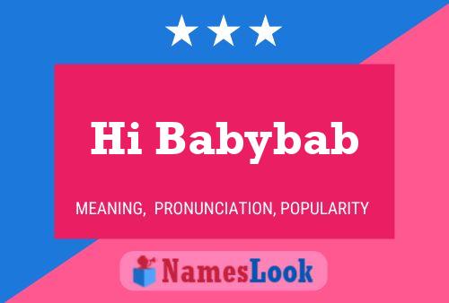 Hi Babybab 名字海报