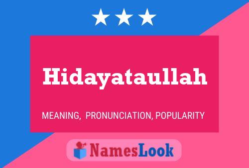 Hidayataullah 名字海报