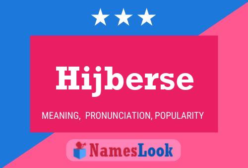 Hijberse 名字海报