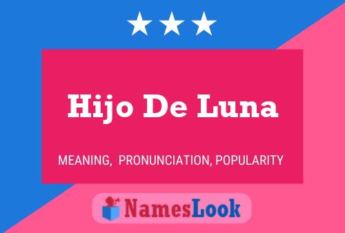 Hijo De Luna 名字海报