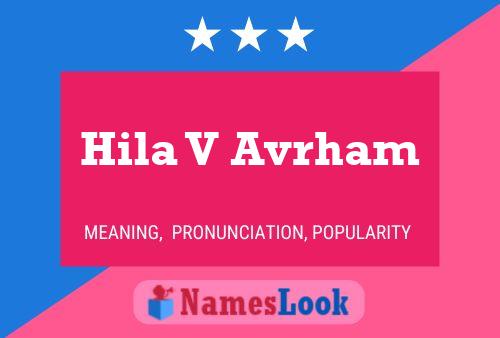 Hila V Avrham 名字海报