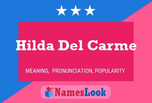 Hilda Del Carme 名字海报