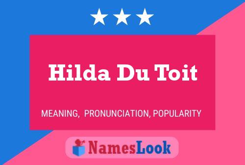 Hilda Du Toit 名字海报