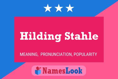 Hilding Stahle 名字海报