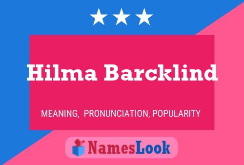 Hilma Barcklind 名字海报