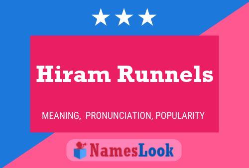 Hiram Runnels 名字海报