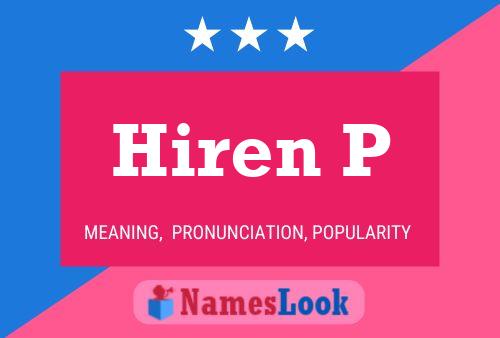 Hiren P 名字海报