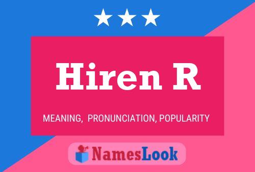 Hiren R 名字海报