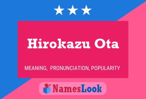 Hirokazu Ota 名字海报