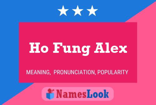 Ho Fung Alex 名字海报