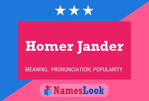 Homer Jander 名字海报