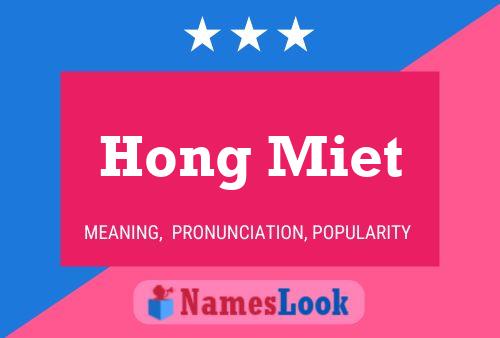 Hong Miet 名字海报