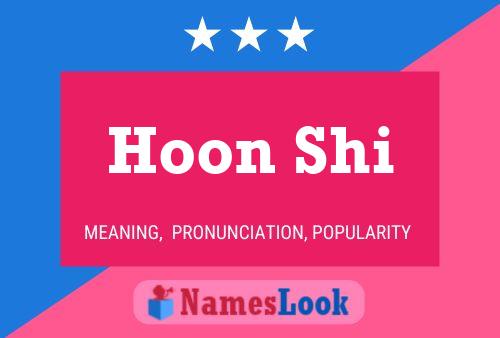 Hoon Shi 名字海报