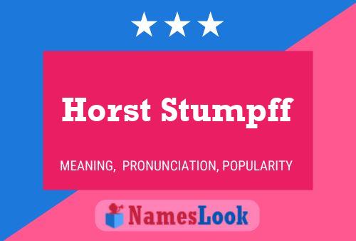 Horst Stumpff 名字海报