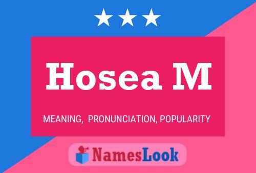 Hosea M 名字海报