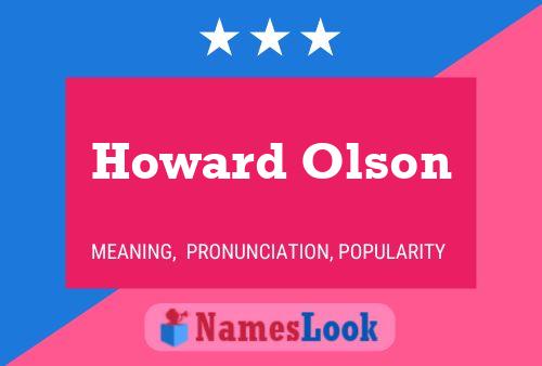 Howard Olson 名字海报