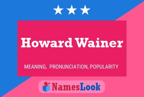 Howard Wainer 名字海报