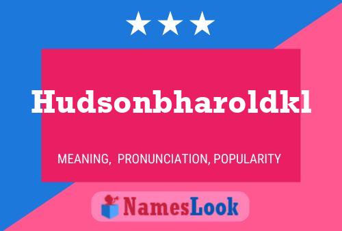 Hudsonbharoldkl 名字海报