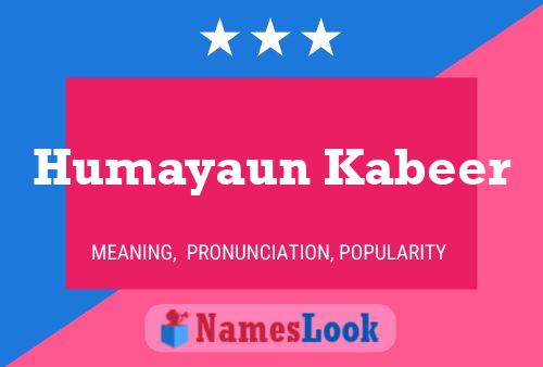 Humayaun Kabeer 名字海报