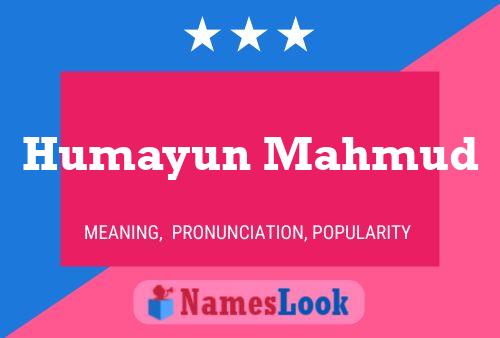 Humayun Mahmud 名字海报