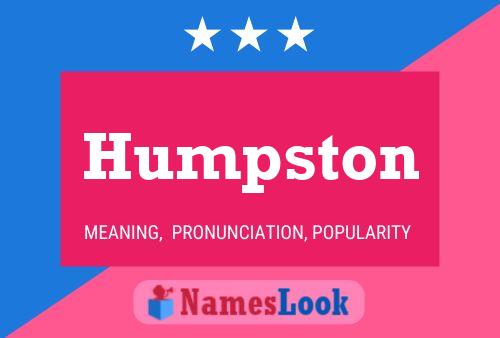 Humpston 名字海报