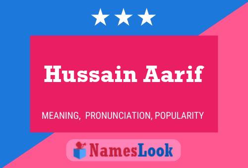 Hussain Aarif 名字海报